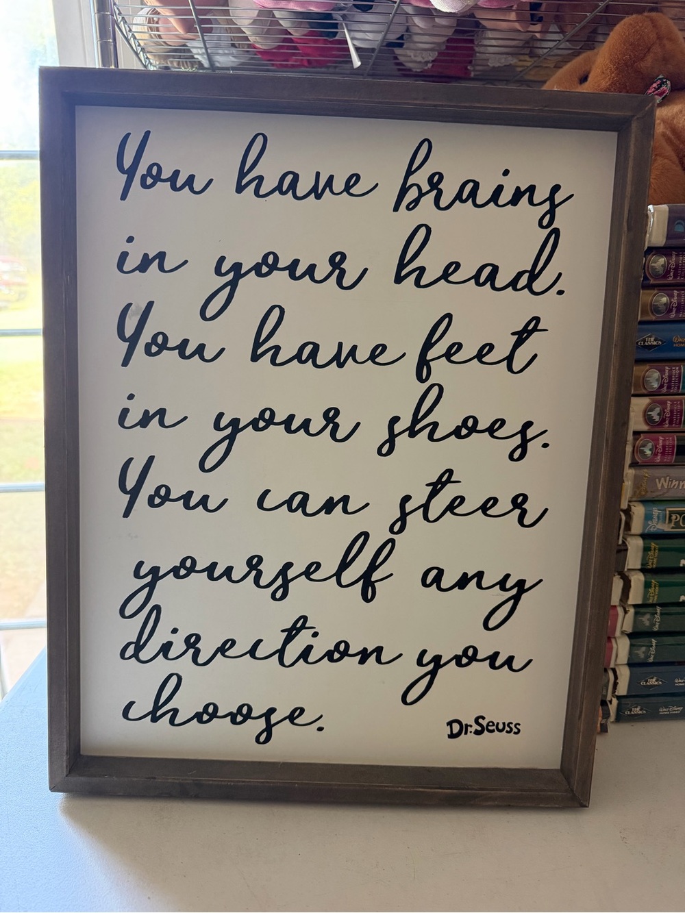 Dr. Seuss Black & White Inspirational Quote Framed Wall Art